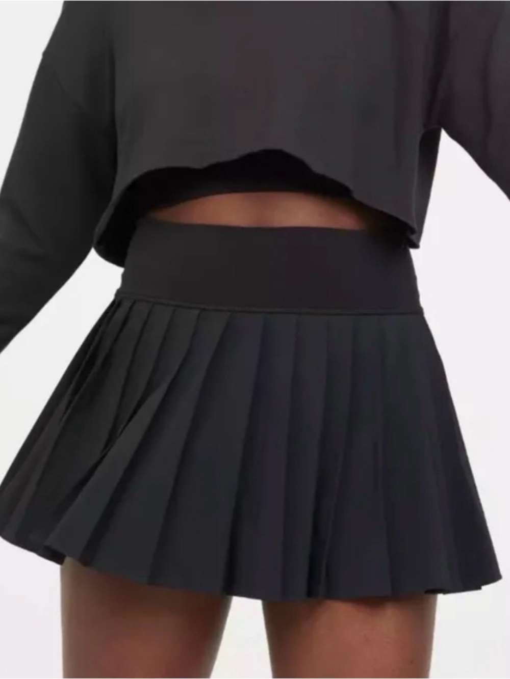 Aerie Offline Black Pleated Tennis Skirt Small